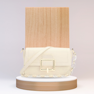 French Minority Textured Shoulder Cowhide Crossbody Bag