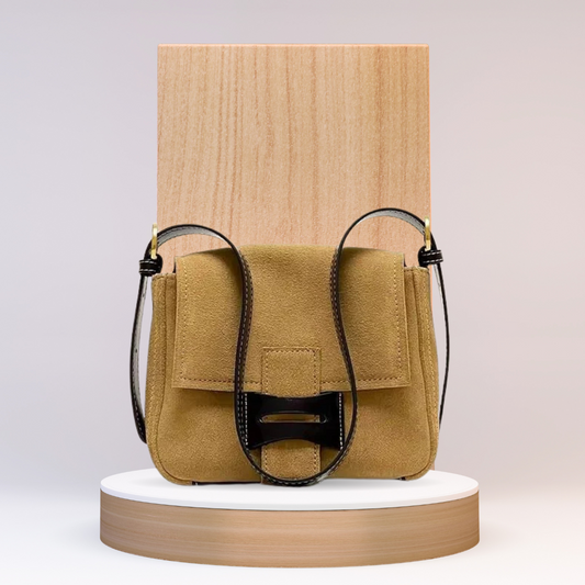 Dull Polish Genuine Leather Shoulder Messenger Bag