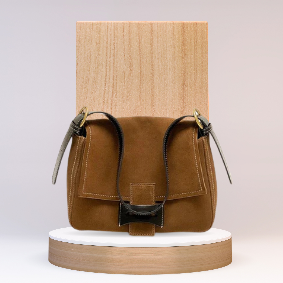 Dull Polish Genuine Leather Shoulder Messenger Bag